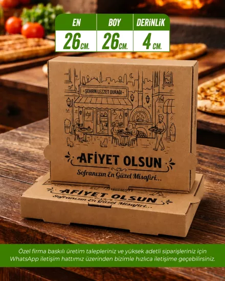 26x26x4 Pide Kutusu