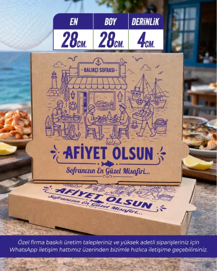 28x28x4 Balık Kutusu